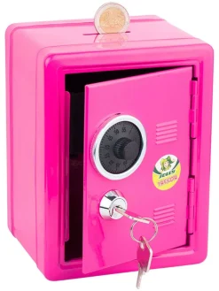 Spardose "Tresor" in Pink - (L)16,5 x (B)12,5 x (H)12 cm