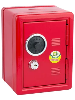 Spardose "Tresor" in Rot - (L)16,5 x (B)12,5 x (H)12 cm