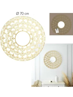 Spiegel ''Ajoure'' in Gold - Ø 70 cm