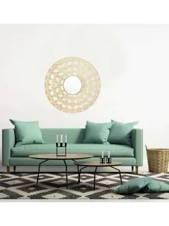 Spiegel ''Ajoure'' in Gold - Ø 70 cm