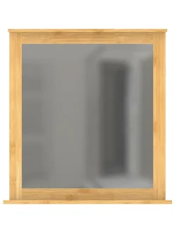 Spiegel in Hellbraun - (L)76,7 x (B)70,3 cm