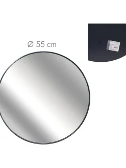 Spiegel in Schwarz - Ø 55 cm