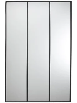 Spiegel in Schwarz - (B)75 x (H)115 cm