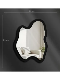 Spiegel in Schwarz - (B)38 x (H)50 cm