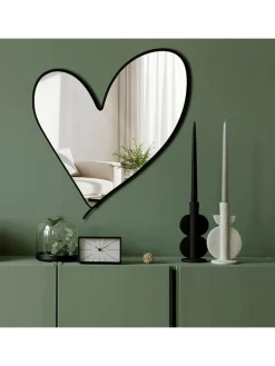 Spiegel in Schwarz - (B)43 x (H)48 cm