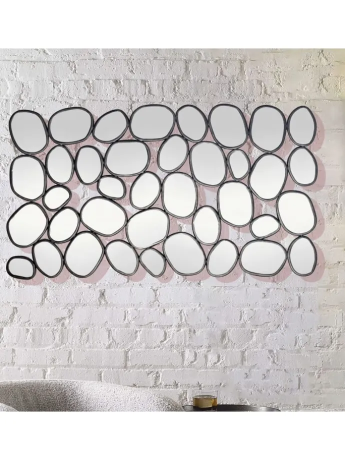 Spiegel in Schwarz / Glas / 56x3x99