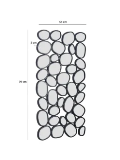 Spiegel in Schwarz / Glas / 56x3x99