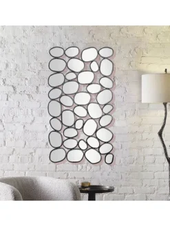 Spiegel in Schwarz / Glas / 56x3x99