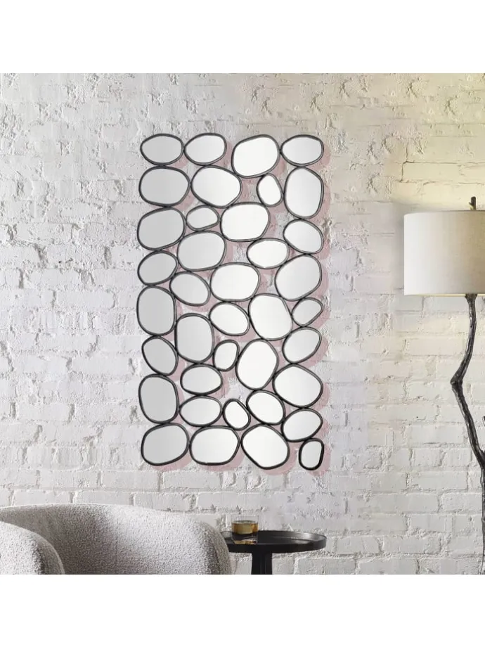 Spiegel in Schwarz / Glas / 56x3x99