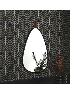 Spiegel in Schwarz - (H)60,5 cm