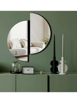 Spiegel in Silber - (B)44 x (H)50 cm