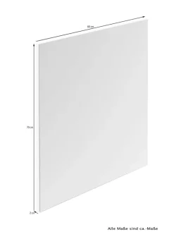 Spiegel Jakob in Anthrazit - (B) 60 x (H) 70 x (T) 2 cm