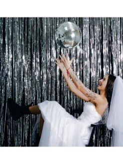 Spiegelkugel Discokugel Mirrorball D: 30cm in silber