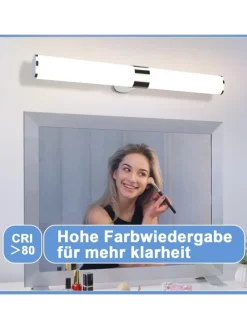 Spiegelleuchte LED in Chrom 15W 4000K Neutralweiß IP44 L 60CM