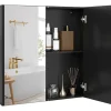 Spiegelschrank Bad 62 x 11,5 x 65cm in Schwarz