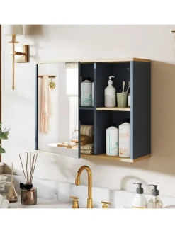 Spiegelschrank Bad hängend 60 x 20 x 50 cm in Grau