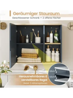 Spiegelschrank Bad hängend 60 x 20 x 50 cm in Grau