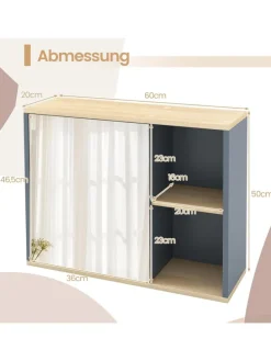 Spiegelschrank Bad hängend 60 x 20 x 50 cm in Grau