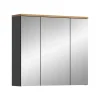 Spiegelschrank in Basalt grau/Artisan Eiche - (B) 80 x (H) 73 x (T) 21