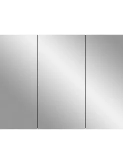 Spiegelschrank in grau/grau - (B) 80 x (H) 60 x (T) 15