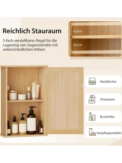 Spiegelschrank in Hellbraun