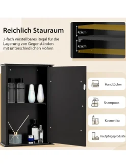 Spiegelschrank in Schwarz