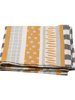 Spieldecke "Nova - Mustermix" in Gelb/ Grau