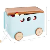 Spielzeugkiste "Jim" in Hellblau - (L)50 x (B)36 x (H)36 cm