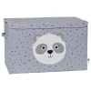 Spielzeugtruhe "Panda" in Grau - (B)62 x (H)39 x (T)37,5 cm