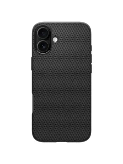 Spigen Liquid Air Hülle iPhone 16 Plus Schwarz in Schwarz