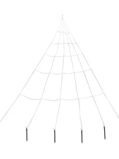 Spinnennetz in Weiß/ Schwarz - (L)300 cm