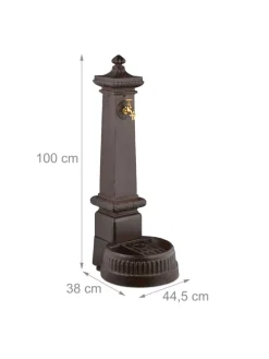 Standbrunnen in Braun - (B)44,5 x (H)100 x (T)38 cm