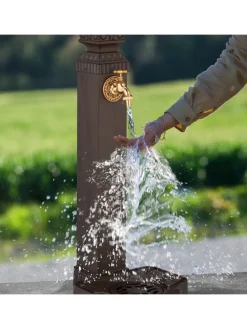 Standbrunnen in Braun - (B)29 x (H)77 x (T)33,5 cm