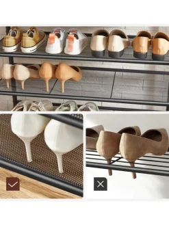 Standgarderobe in Braun/ Schwarz - (B)80 x (H)183,5 x (T)31,5 cm