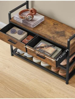 Standgarderobe in Braun/ Schwarz - (B)80 x (H)181 x (T)30 cm