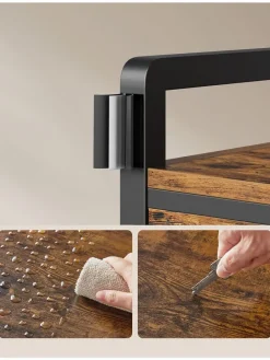 Standgarderobe in Braun/ Schwarz - (B)80 x (H)181 x (T)30 cm