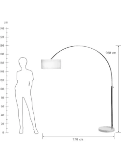 Standleuchte BOW in Weiß