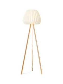Standleuchte, dreibeinig Inna ⌀ 62 cm in holz hell/weiß