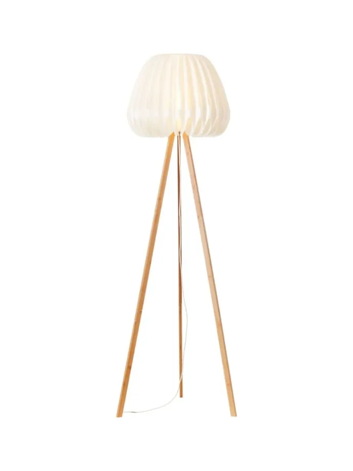 Standleuchte, dreibeinig Inna ⌀ 62 cm in holz hell/weiß