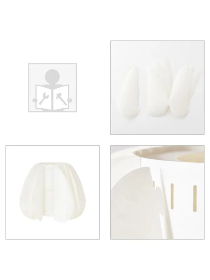 Standleuchte, dreibeinig Inna ⌀ 62 cm in holz hell/weiß