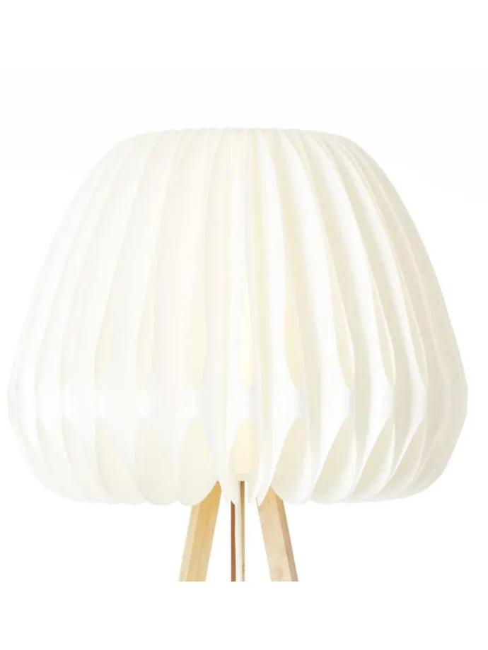 Standleuchte, dreibeinig Inna ⌀ 62 cm in holz hell/weiß