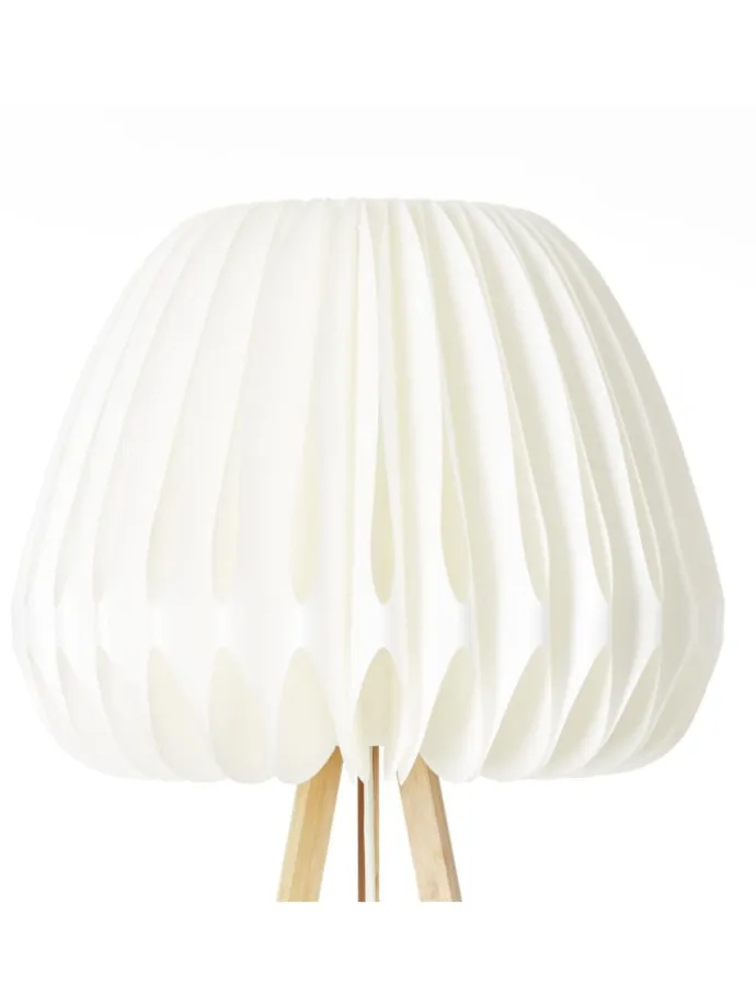 Standleuchte, dreibeinig Inna ⌀ 62 cm in holz hell/weiß