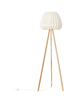 Standleuchte, dreibeinig Inna ⌀ 62 cm in holz hell/weiß