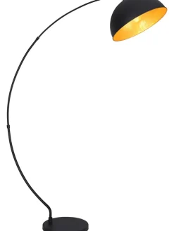 Standleuchte "Gottfried" in Schwarz/ Gold - (L)115 x (B)45 x (H)182 cm