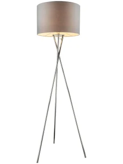 Standleuchte "Gustav" in Grau - (H)160 x Ø 62 cm