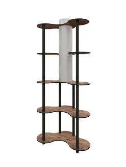 Standleuchte in Braun/ Schwarz - (B)65 x (H)150 x (T)35 cm