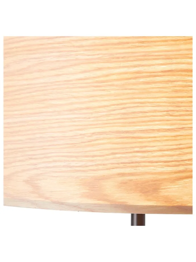 Standleuchte in Hellbraun/ Schwarz - (H)161,5 x Ø 38 cm