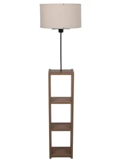 Standleuchte in Hellbraun/ Beige - (H)150 x Ø 38 cm
