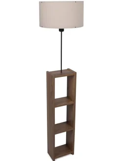 Standleuchte in Hellbraun/ Beige - (H)150 x Ø 38 cm