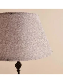 Standleuchte in Hellgrau/ Schwarz - (H)145 cm